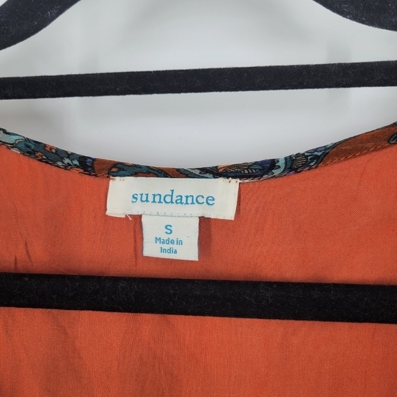 Sundance Dress Size S Oversized  Artist Devine Multiprint Tie Neck - Picture 5 of 8
